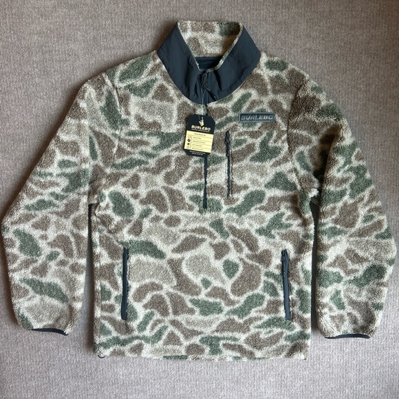 Burlebo NWT Men’s Sz S Sherpa Quarter Zip